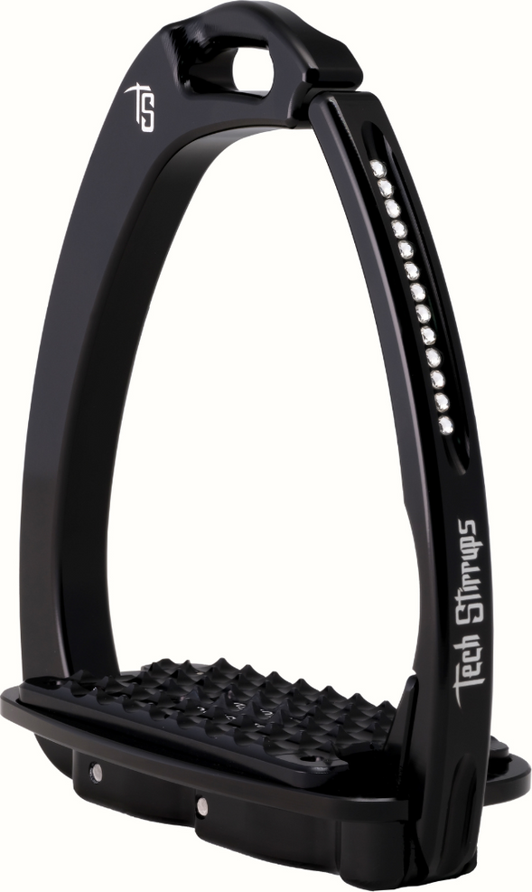 Tech Stirrups Venice Dressage Sloped SWCrystal turvajalustimet Musta