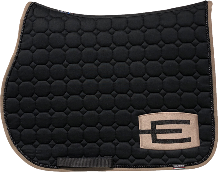 Equiline Octagon E-logo Glitter satulahuopa Musta/Cappucino