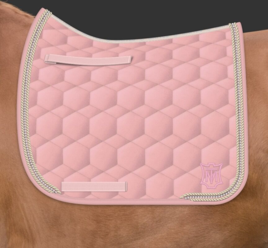 Mattes Sheen Squarepad timanteilla Vaaleanpunainen + champagne