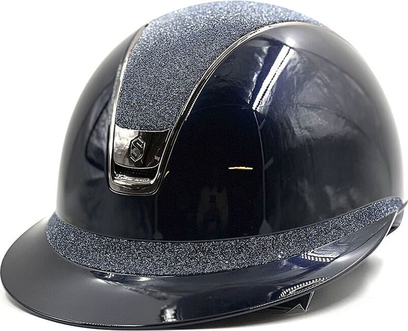 Samshield Miss Shield 2.0 Glossy Custom Crystal Fabric ratsastuskypärä Navy/Navy glitter