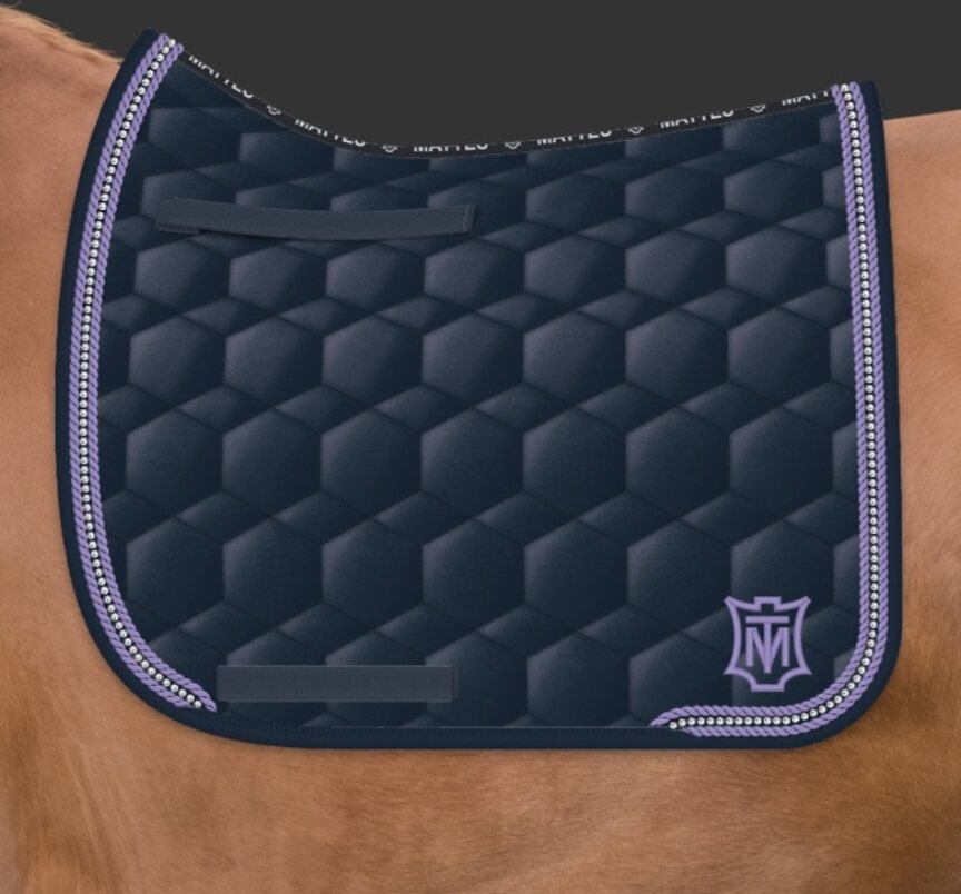 Mattes Sheen Squarepad timanteilla Navy/Purple