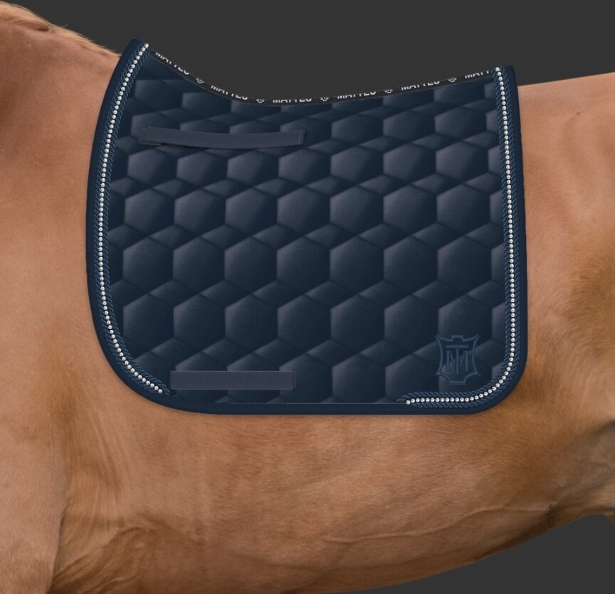 Mattes Sheen Squarepad timanteilla Navy/Navy