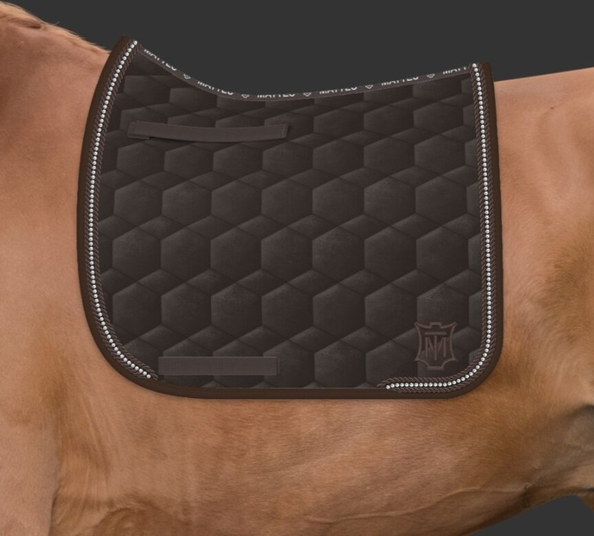 Mattes Velvet Square satulahuopa timanteilla Ruskea/Ruskea