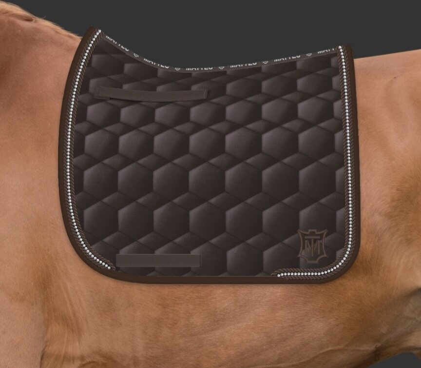 Mattes Sheen Squarepad timanteilla Ruskea/Ruskea