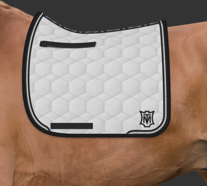 Mattes Velvet Square satulahuopa timanteilla Silver/Musta