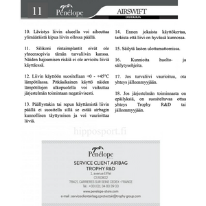 Pénélope Airswift paukkuturvaliivi
