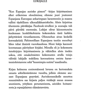 Kun Espanjan aurinko pimeni kirja