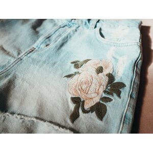 House of Horses La vie En Rose farkkushortsit