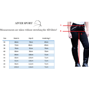 Aiver Sport 4D Extra High ratsastushousut kokogeelipaikalla