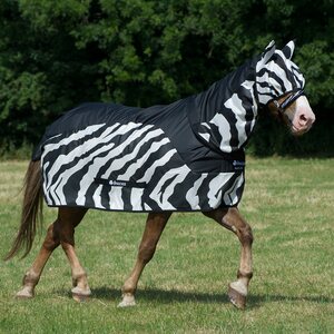 Bucas Buzz-Off Rain Zebra + neck hyönteissadeloimi
