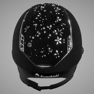 Samshield Miss Shield 2.0 Custom Flower Swarovski Jewelry ratsastuskypärä
