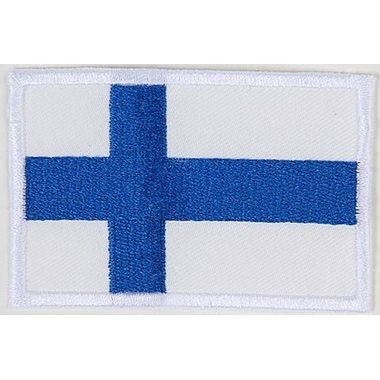 Suomen lippu kangasmerkki